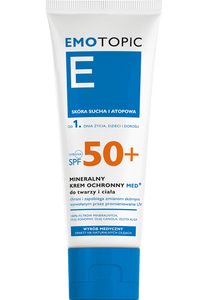 EMOTOPIC MINERALNY KREM OCHRONNY SPF 50+ MED+ do twarzy i ciała 75 ml