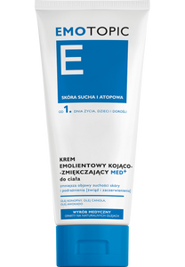 EMOTOPIC KREM EMOLIENTOWY KOJĄCO-ZMIĘKCZAJĄCY MED+ do ciała 200 ml
