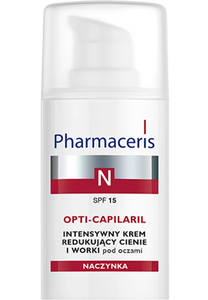 Pharmaceris N INTENSYWNY KREM REDUKUJĄCY CIENIE I WORKI pod oczami SPF 15 OPTI-CAPILARIL 15 ml