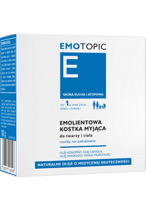 EMOTOPIC EMOLIENTOWA KOSTKA MYJĄCA do twarzy i ciała 100 g