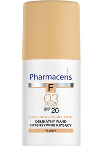 Pharmaceris F DELIKATNY FLUID INTENSYWNIE KRYJĄCY COVERAGE-CORRECTION SPF 20 03 BRONZE 30 ml