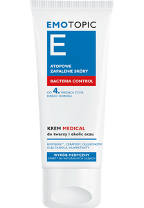 EMOTOPIC BACTERIA CONTROL KREM MEDICAL do twarzy i okolic oczu 50 ml